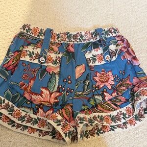 FARM Rio Blue Floral High-Waist Women's Shorts